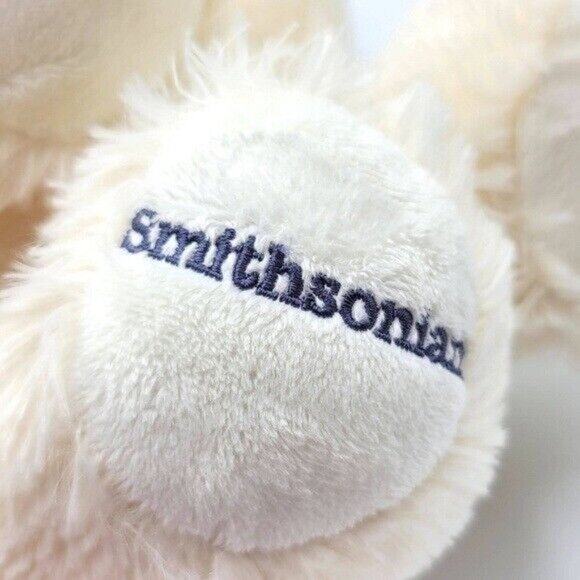 Smithsonian Polar Bear Plush Ivory 11" Sitting Embroidered Realistic Souvenir - Picture 8 of 11